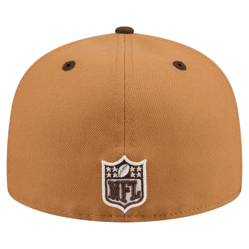 Minnesota Vikings New Era Two-Tone Walnut 59FIFTY Fitted Hat - Light Brown/Dark Brown for sale