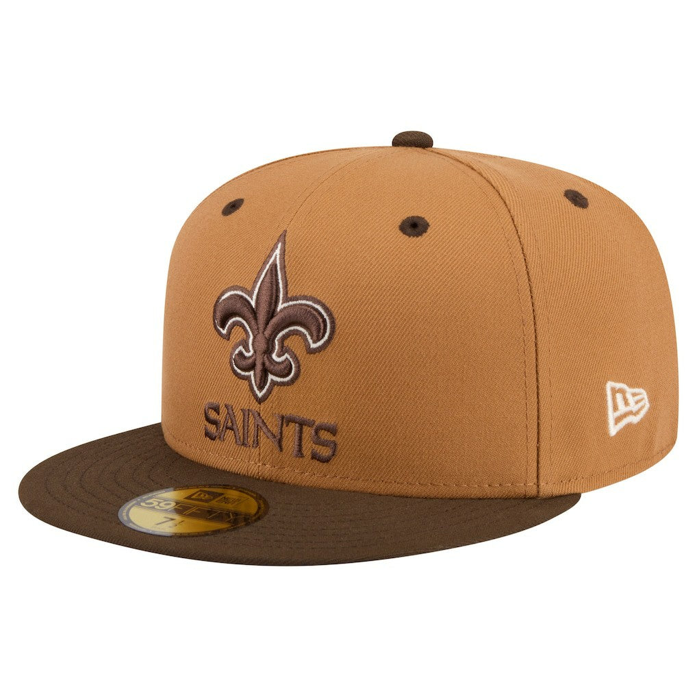 New Orleans Saints New Era Two-Tone Walnut 59FIFTY Fitted Hat - Light Brown/Dark Brown cheap