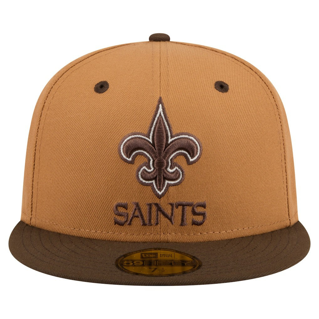 New Orleans Saints New Era Two-Tone Walnut 59FIFTY Fitted Hat - Light Brown/Dark Brown cheap
