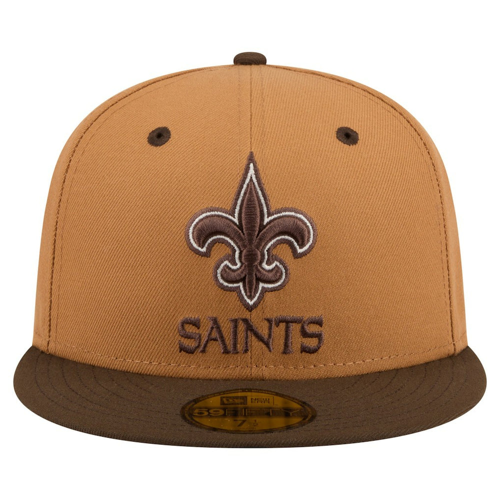 New Orleans Saints New Era Two-Tone Walnut 59FIFTY Fitted Hat - Light Brown/Dark Brown cheap