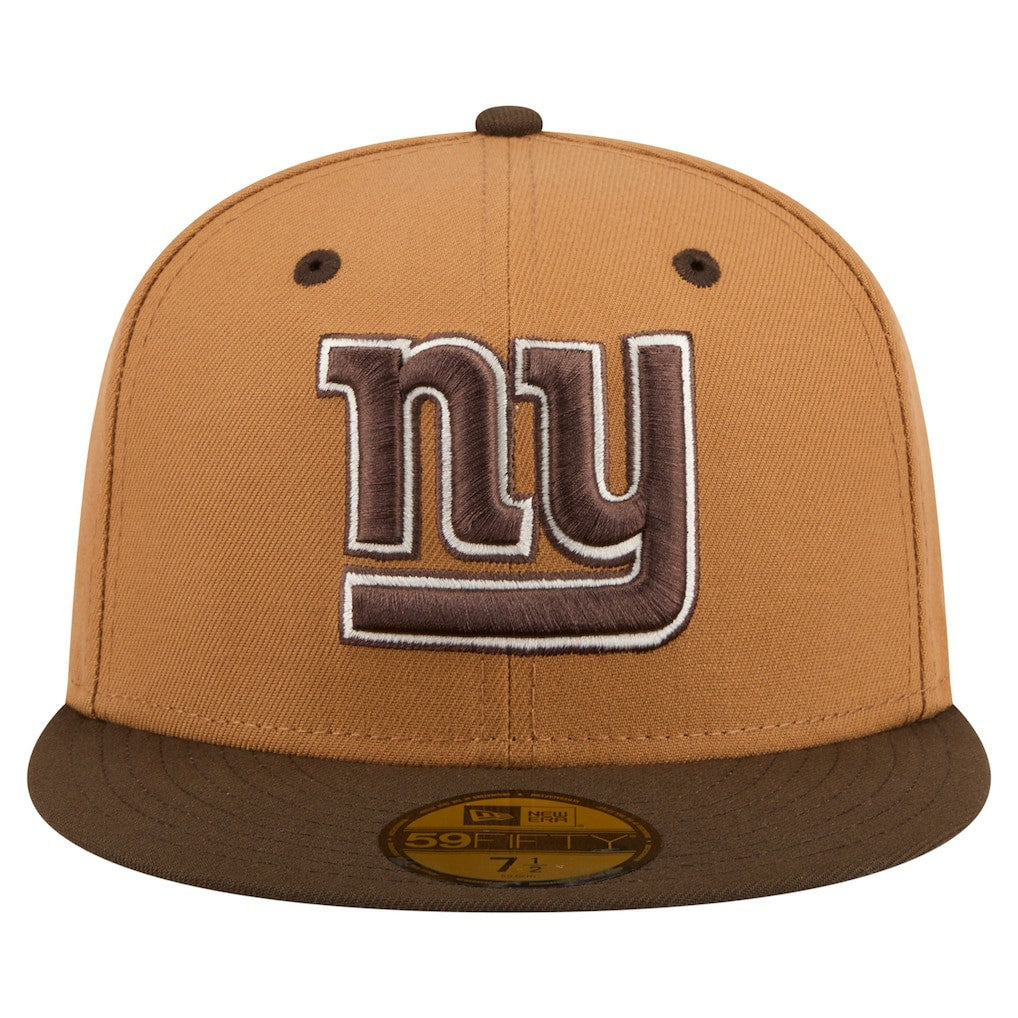New York Giants New Era Two-Tone Walnut 59FIFTY Fitted Hat - Light Brown/Dark Brown outlet