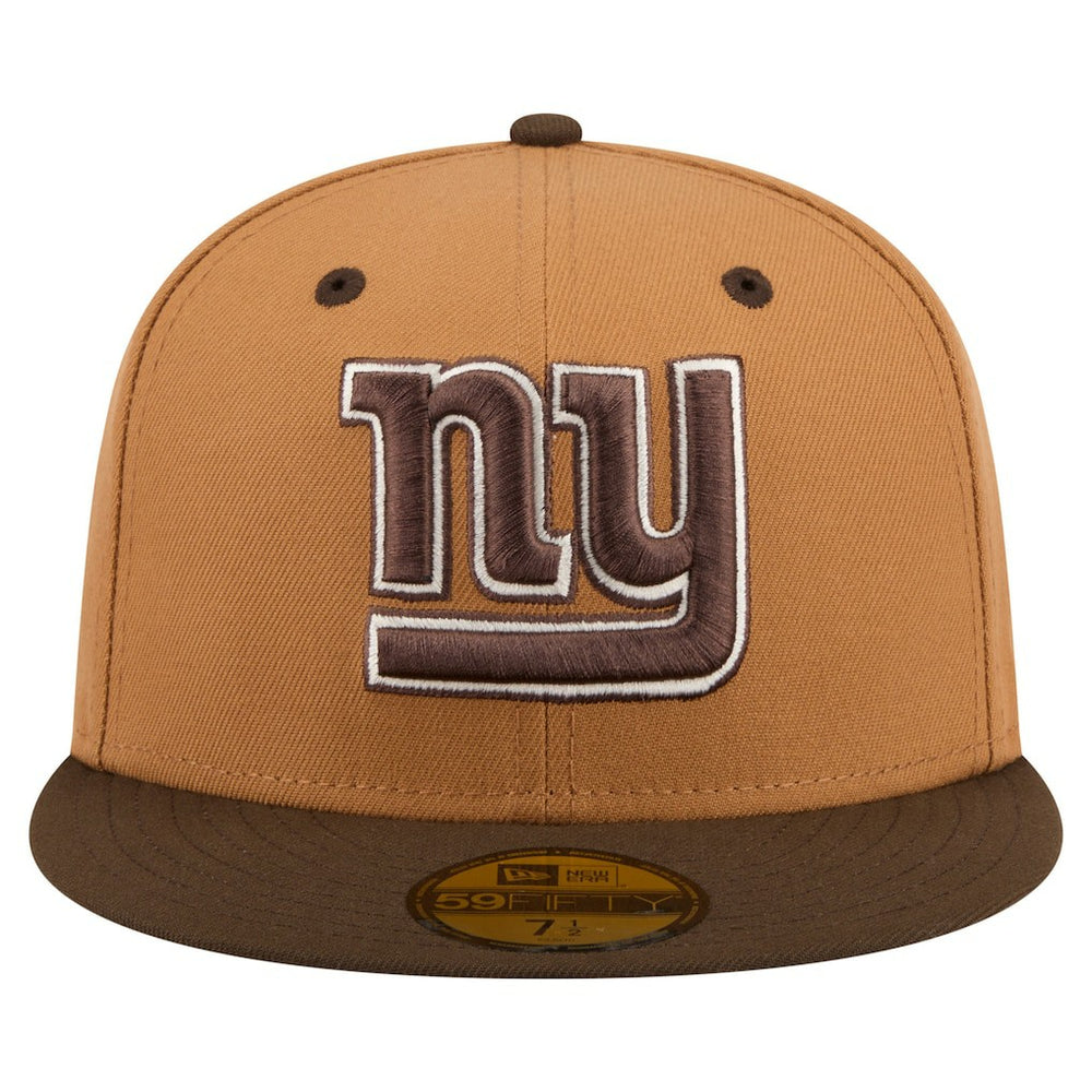 New York Giants New Era Two-Tone Walnut 59FIFTY Fitted Hat - Light Brown/Dark Brown outlet