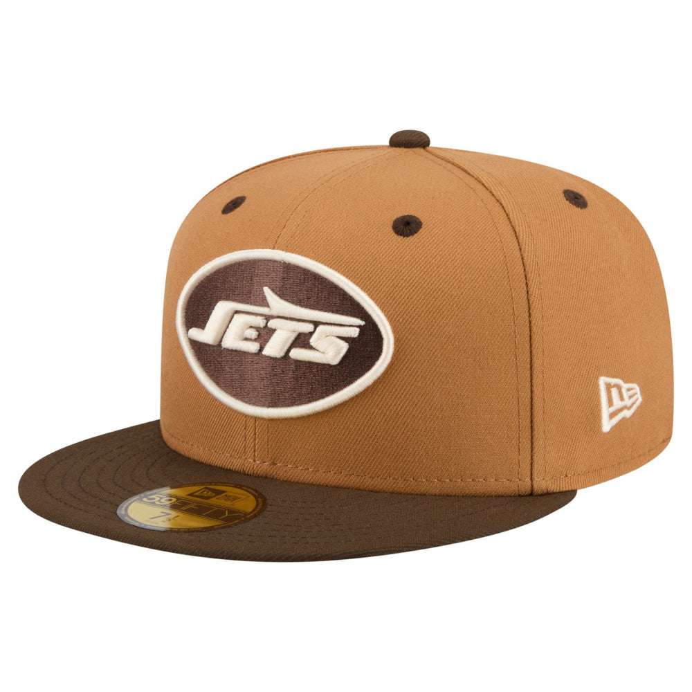 New York Jets New Era Two-Tone Walnut 59FIFTY Fitted Hat - Light Brown/Dark Brown outlet
