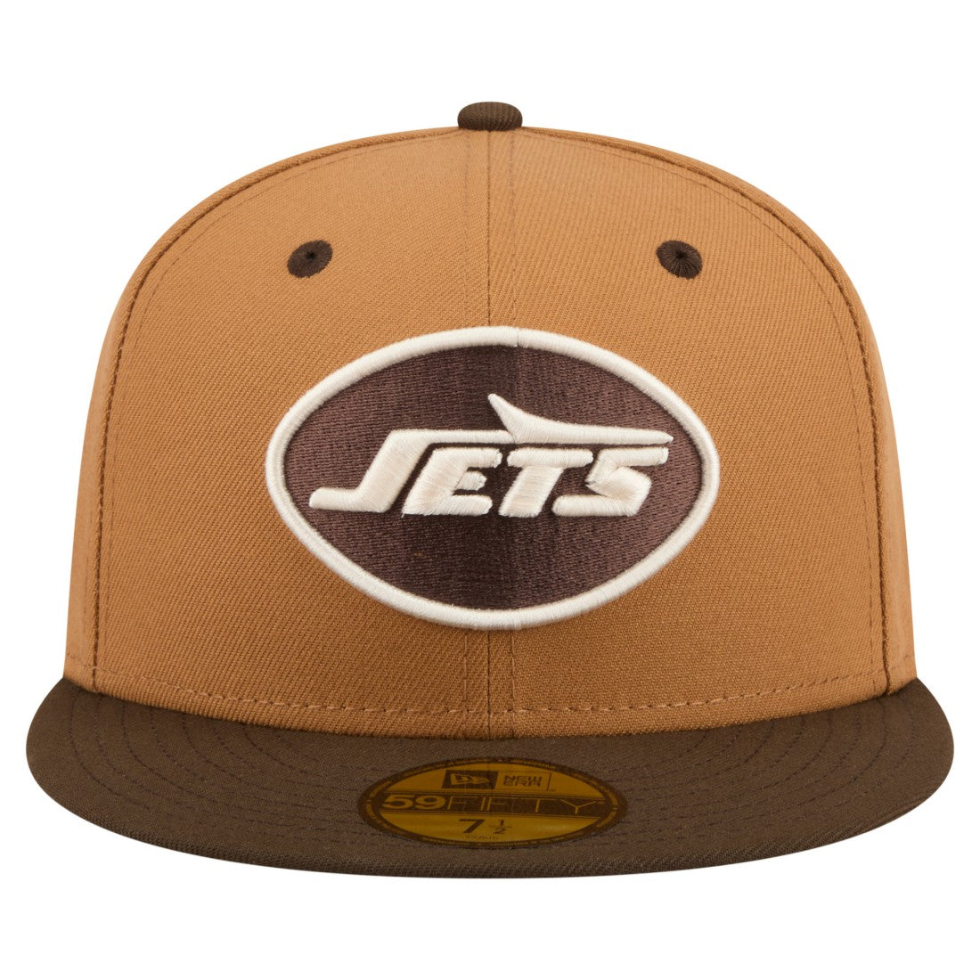 New York Jets New Era Two-Tone Walnut 59FIFTY Fitted Hat - Light Brown/Dark Brown outlet