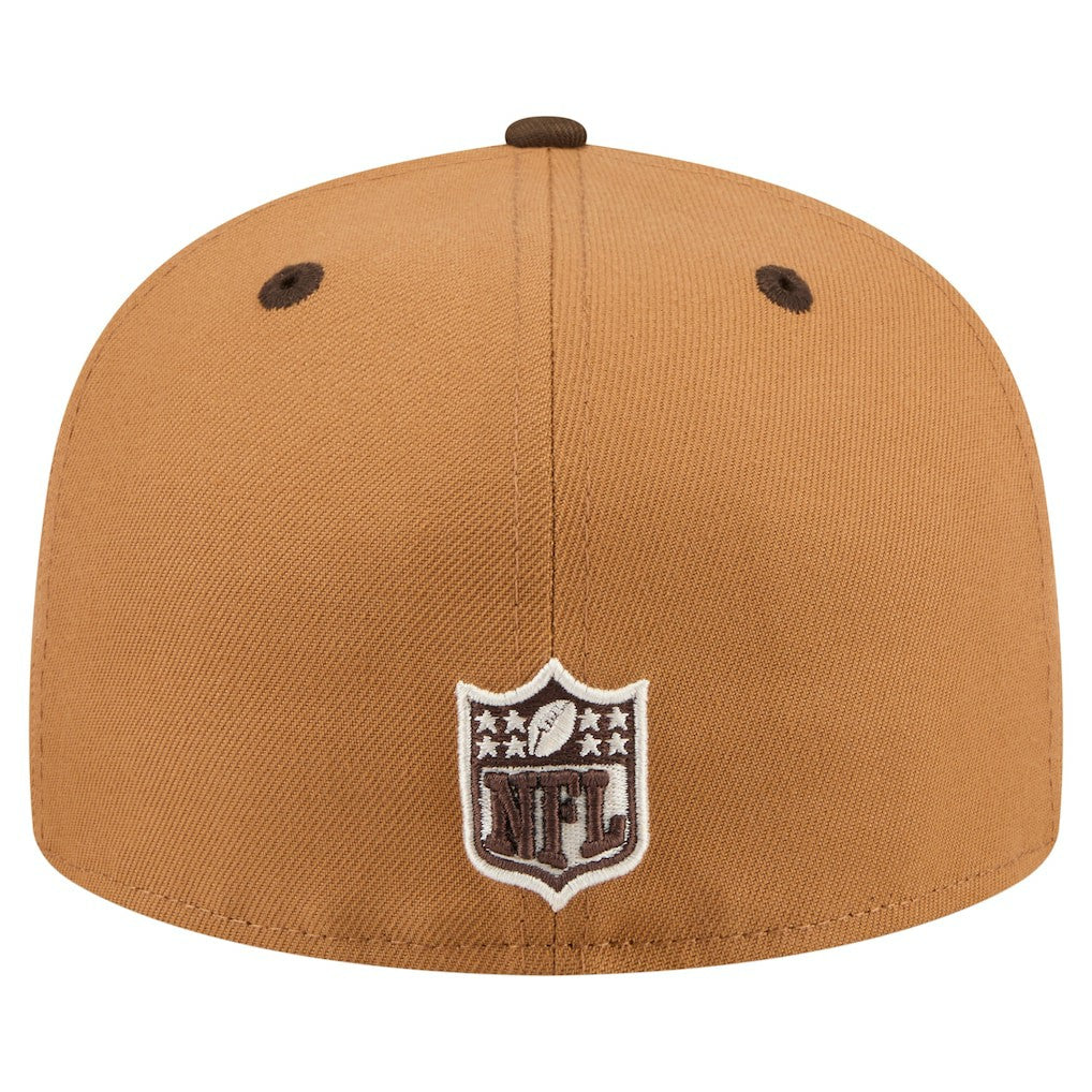 Philadelphia Eagles New Era Two-Tone Walnut 59FIFTY Fitted Hat - Light Brown/Dark Brown discount