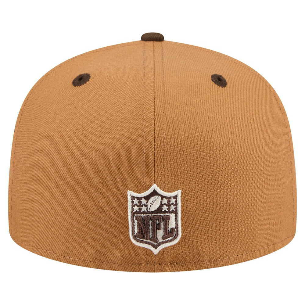 Philadelphia Eagles New Era Two-Tone Walnut 59FIFTY Fitted Hat - Light Brown/Dark Brown discount