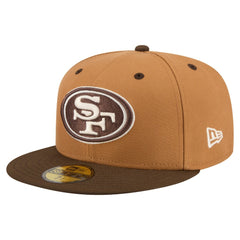 San Francisco 49ers New Era Two-Tone Walnut 59FIFTY Fitted Hat - Light Brown/Dark Brown discount