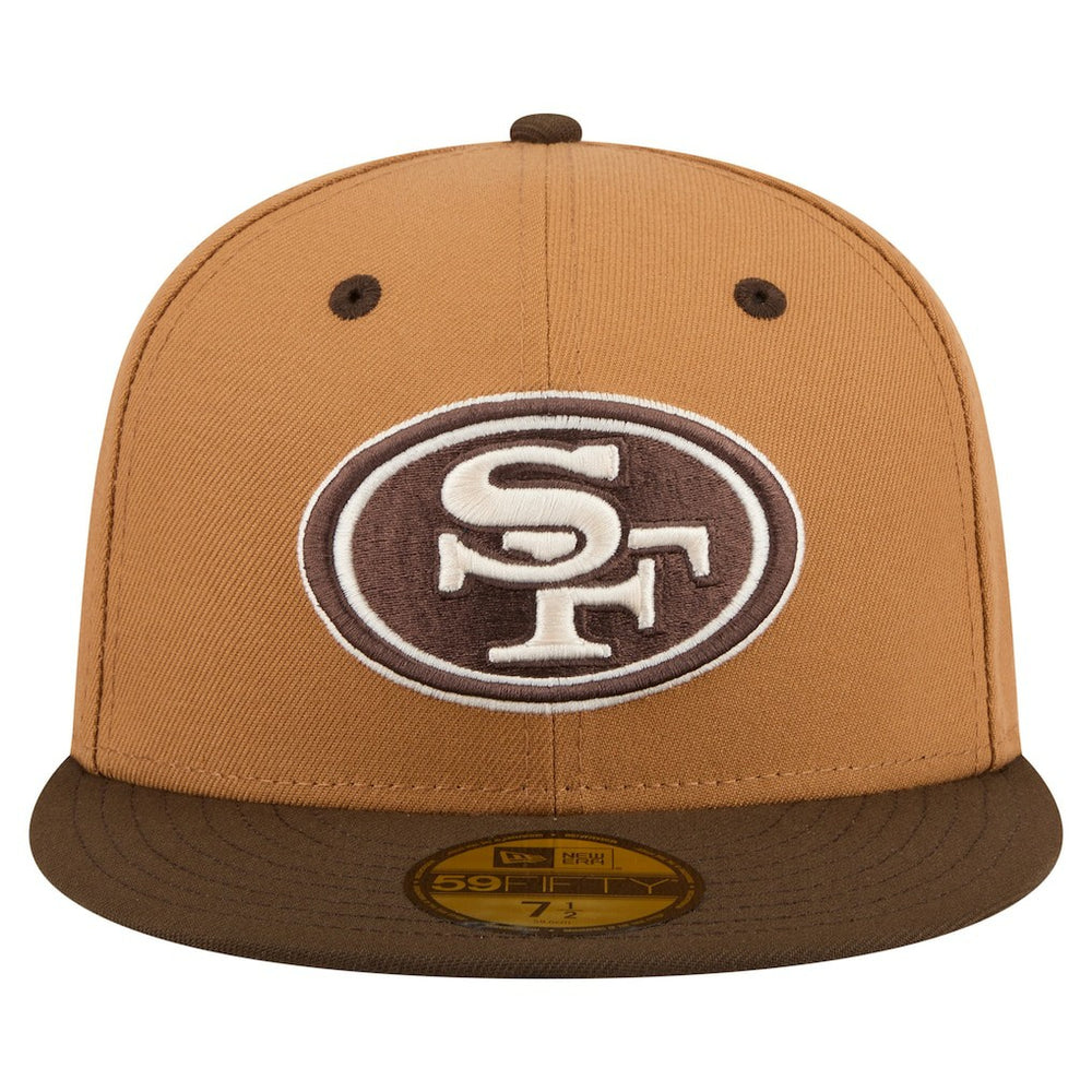 San Francisco 49ers New Era Two-Tone Walnut 59FIFTY Fitted Hat - Light Brown/Dark Brown discount