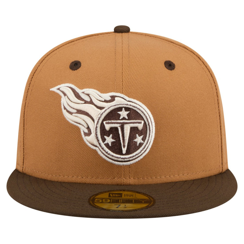 Tennessee Titans New Era Two-Tone Walnut 59FIFTY Fitted Hat - Light Brown/Dark Brown cheap