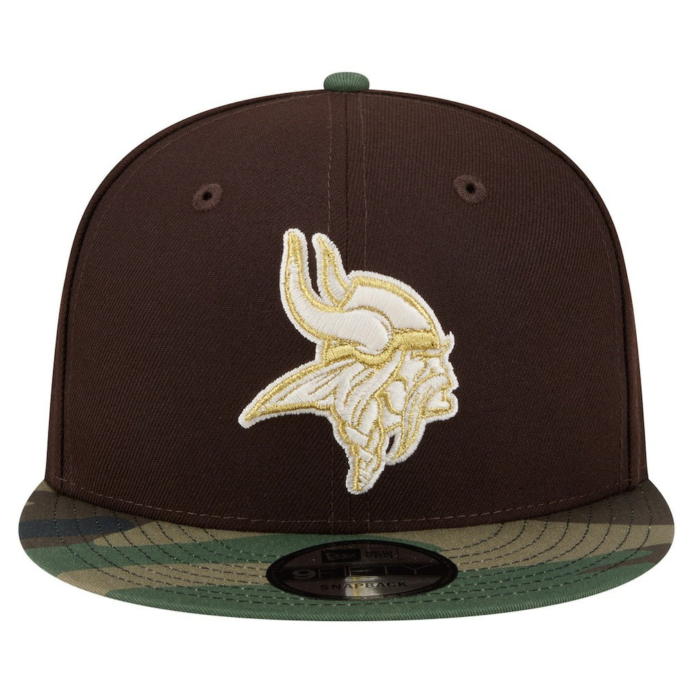 Minnesota Vikings Adult Burnt Wood Camo 9FIFTY Snapback Hat - Dark Brown sale