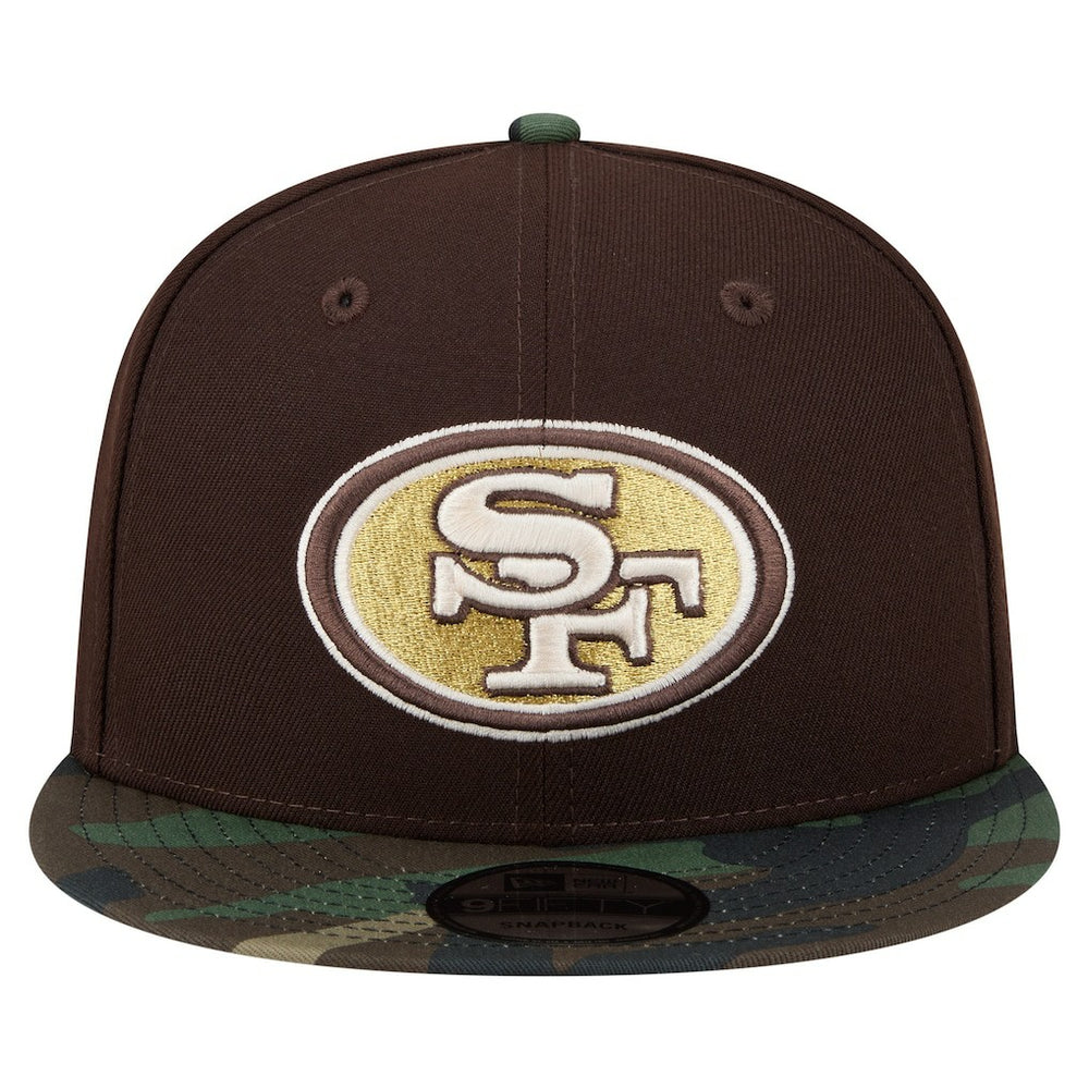 San Francisco 49ers Adult Burnt Wood Camo 9FIFTY Snapback Hat - Dark Brown sale