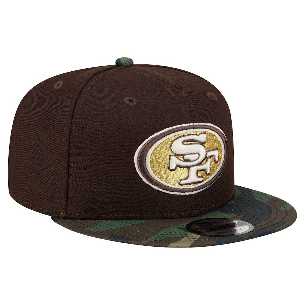 San Francisco 49ers Adult Burnt Wood Camo 9FIFTY Snapback Hat - Dark Brown sale