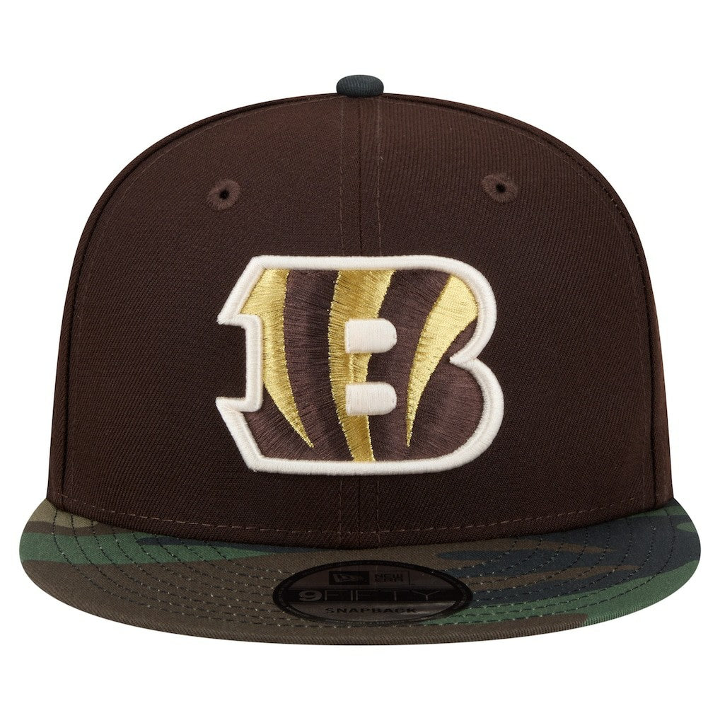 Cincinnati Bengals Adult Burnt Wood Camo 9FIFTY Snapback Hat - Dark Brown online