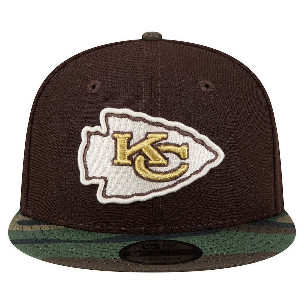 Kansas City Chiefs Adult Burnt Wood Camo 9FIFTY Snapback Hat - Dark Brown sale