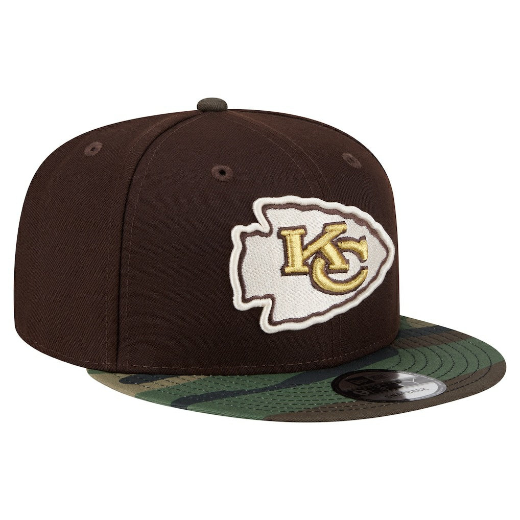 Kansas City Chiefs Adult Burnt Wood Camo 9FIFTY Snapback Hat - Dark Brown sale