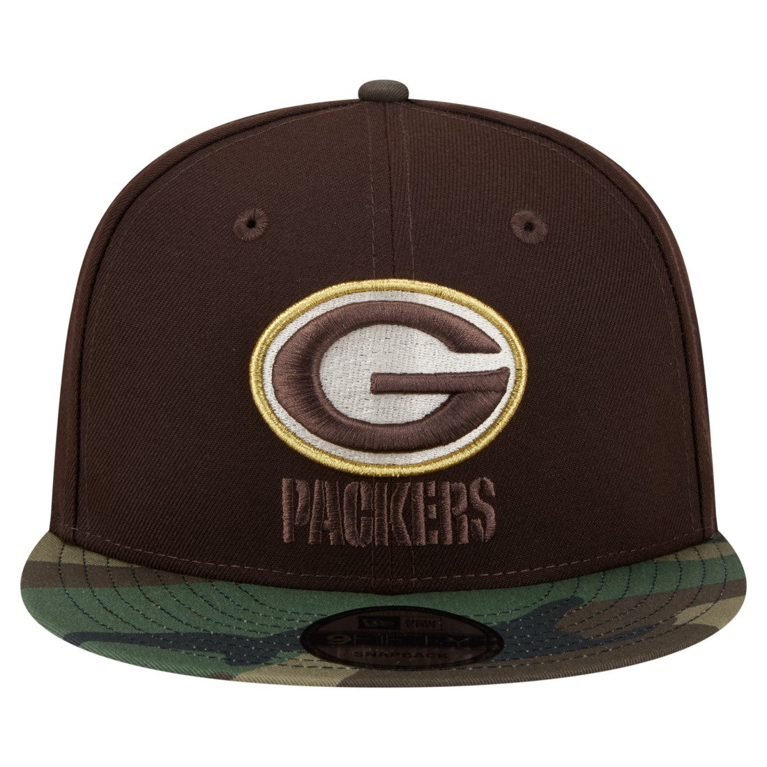 Green Bay Packers Adult Burnt Wood Camo 9FIFTY Snapback Hat - Dark Brown discount
