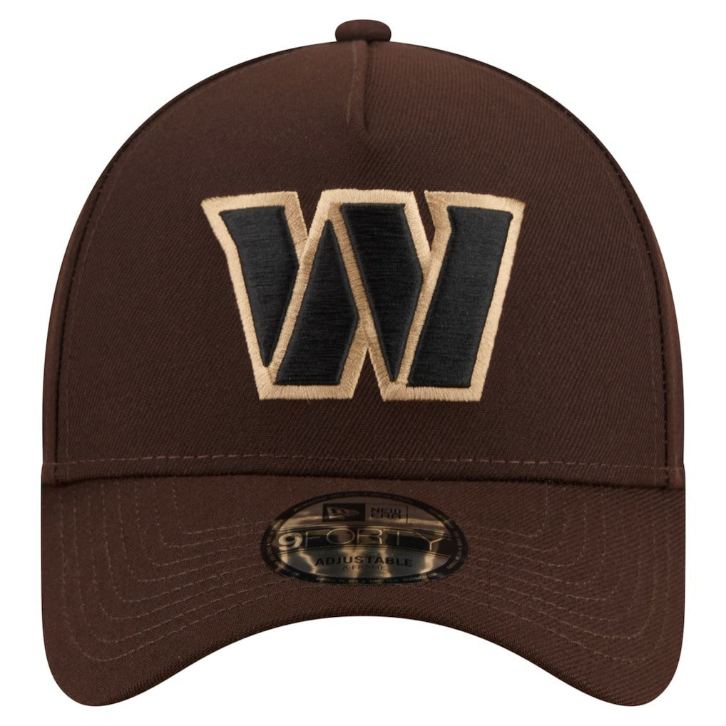 Washington Commanders New Era Burnt Wood A-Frame 9FORTY Adjustable Hat - Dark Brown for sale