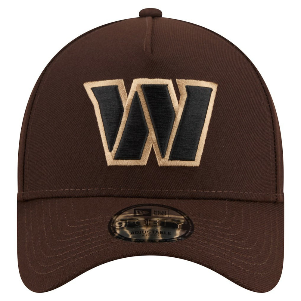 Washington Commanders New Era Burnt Wood A-Frame 9FORTY Adjustable Hat - Dark Brown for sale