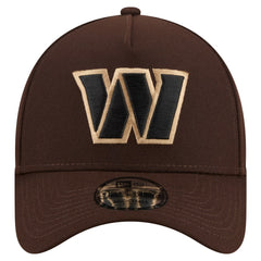 Washington Commanders New Era Burnt Wood A-Frame 9FORTY Adjustable Hat - Dark Brown for sale