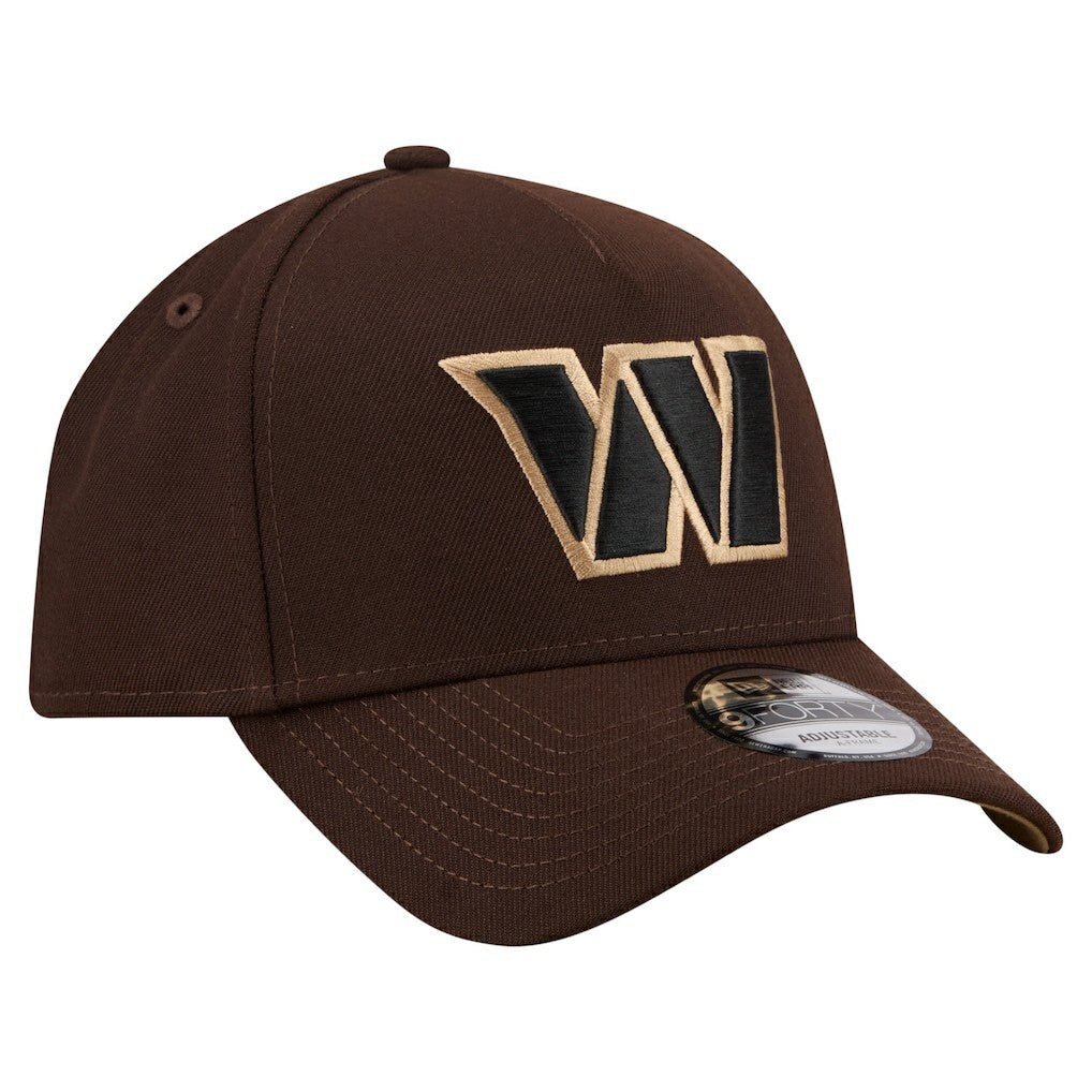 Washington Commanders New Era Burnt Wood A-Frame 9FORTY Adjustable Hat - Dark Brown for sale