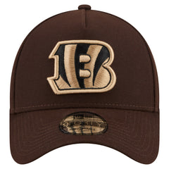 Cincinnati Bengals New Era Burnt Wood A-Frame 9FORTY Adjustable Hat - Dark Brown discount