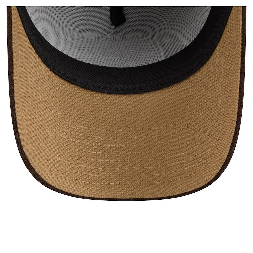 Cleveland Browns New Era Burnt Wood A-Frame 9FORTY Adjustable Hat - Dark Brown outlet