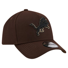 Detroit Lions New Era Burnt Wood A-Frame 9FORTY Adjustable Hat - Dark Brown outlet