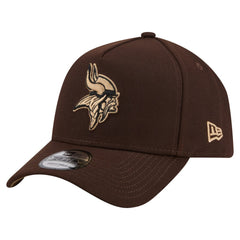 Minnesota Vikings New Era Burnt Wood A-Frame 9FORTY Adjustable Hat - Dark Brown outlet