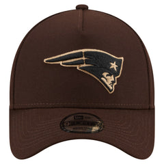 New England Patriots New Era Burnt Wood A-Frame 9FORTY Adjustable Hat - Dark Brown cheap
