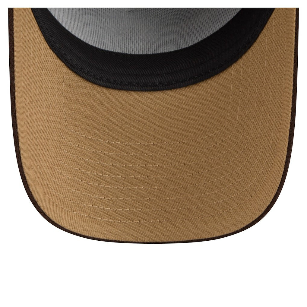 New England Patriots New Era Burnt Wood A-Frame 9FORTY Adjustable Hat - Dark Brown cheap