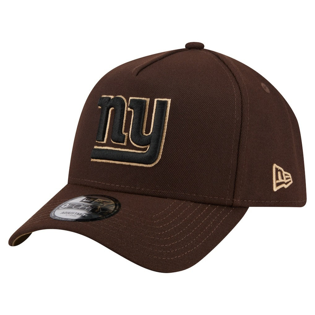 New York Giants New Era Burnt Wood A-Frame 9FORTY Adjustable Hat - Dark Brown discount