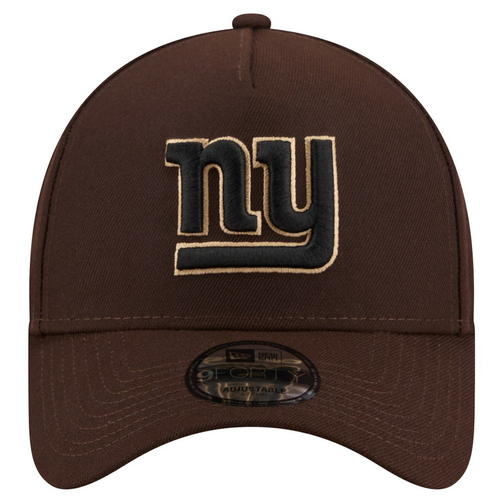 New York Giants New Era Burnt Wood A-Frame 9FORTY Adjustable Hat - Dark Brown discount