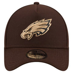 Philadelphia Eagles New Era Burnt Wood A-Frame 9FORTY Adjustable Hat - Dark Brown for sale
