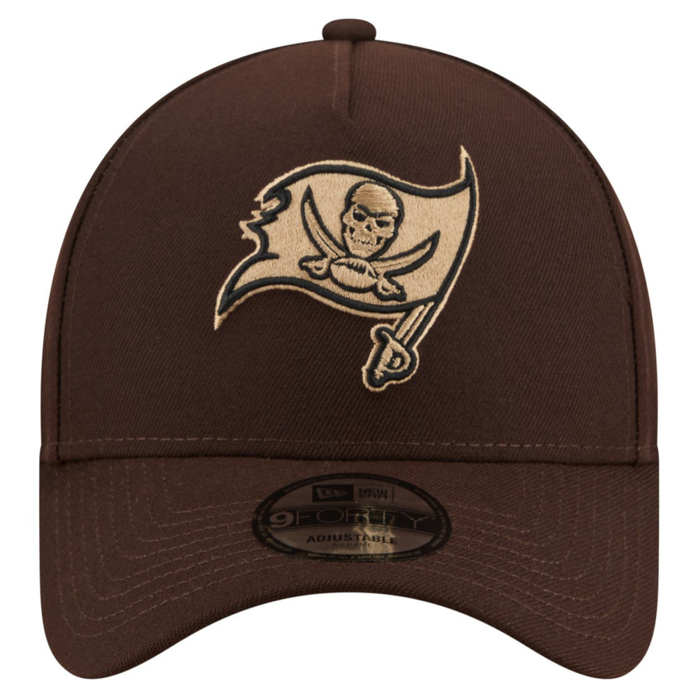 Tampa Bay Buccaneers New Era Burnt Wood A-Frame 9FORTY Adjustable Hat - Dark Brown online