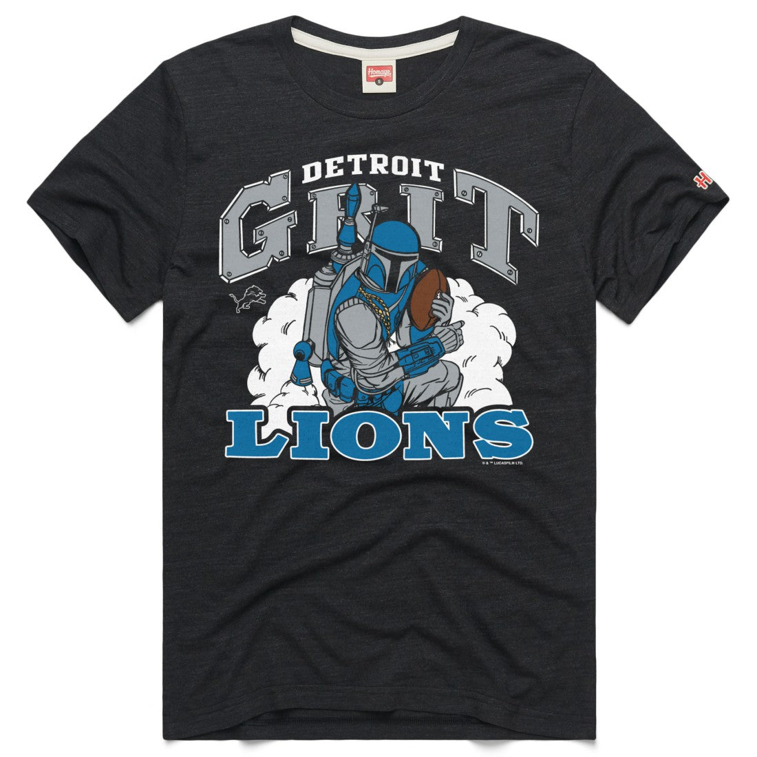 Detroit Lions Homage Unisex Star Wars x NFL Tri-Blend T-Shirt - Charcoal on sale