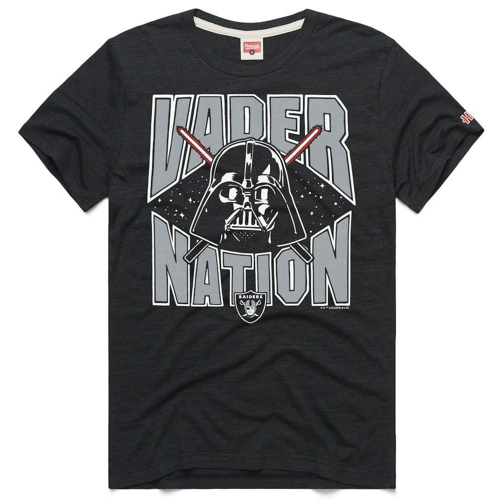 Las Vegas Raiders Homage Unisex Star Wars x NFL Tri-Blend T-Shirt - Charcoal sale