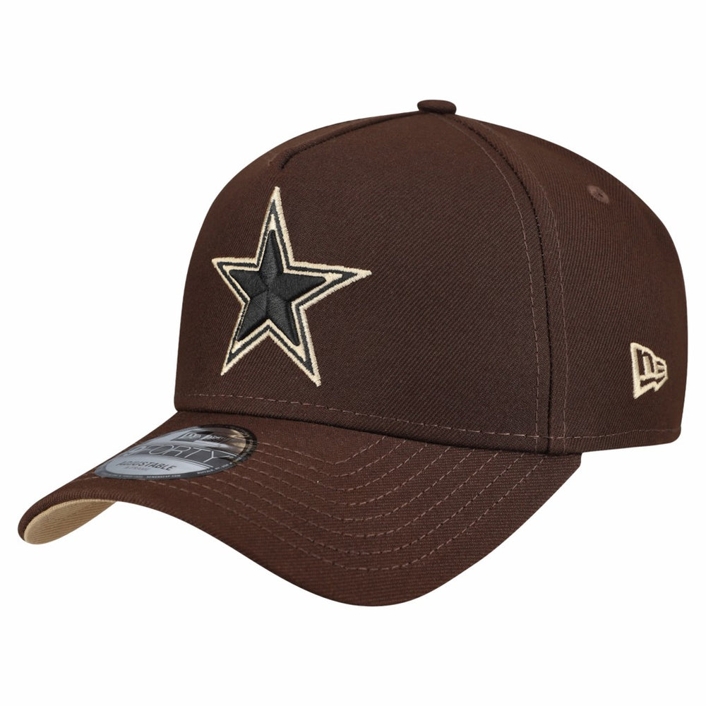 Dallas Cowboys New Era Burnt Wood A-Frame 9FORTY Adjustable Hat - Dark Brown cheap