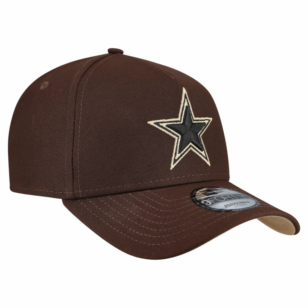 Dallas Cowboys New Era Burnt Wood A-Frame 9FORTY Adjustable Hat - Dark Brown cheap