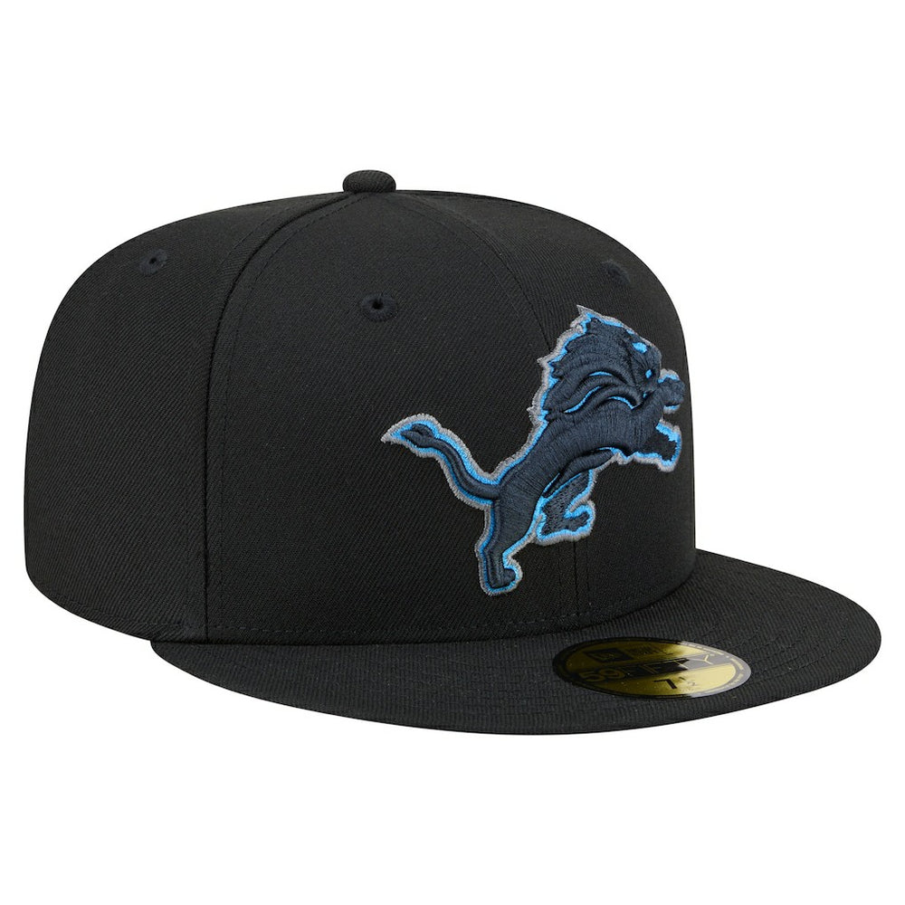 Detroit Lions New Era Color Pop 59FIFTY Fitted Hat - Black discount