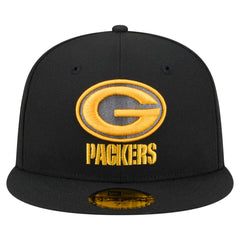 Green Bay Packers New Era Color Pop 59FIFTY Fitted Hat - Black cheap