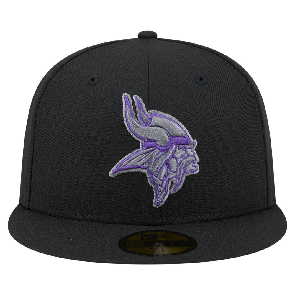 Minnesota Vikings New Era Color Pop 59FIFTY Fitted Hat - Black discount