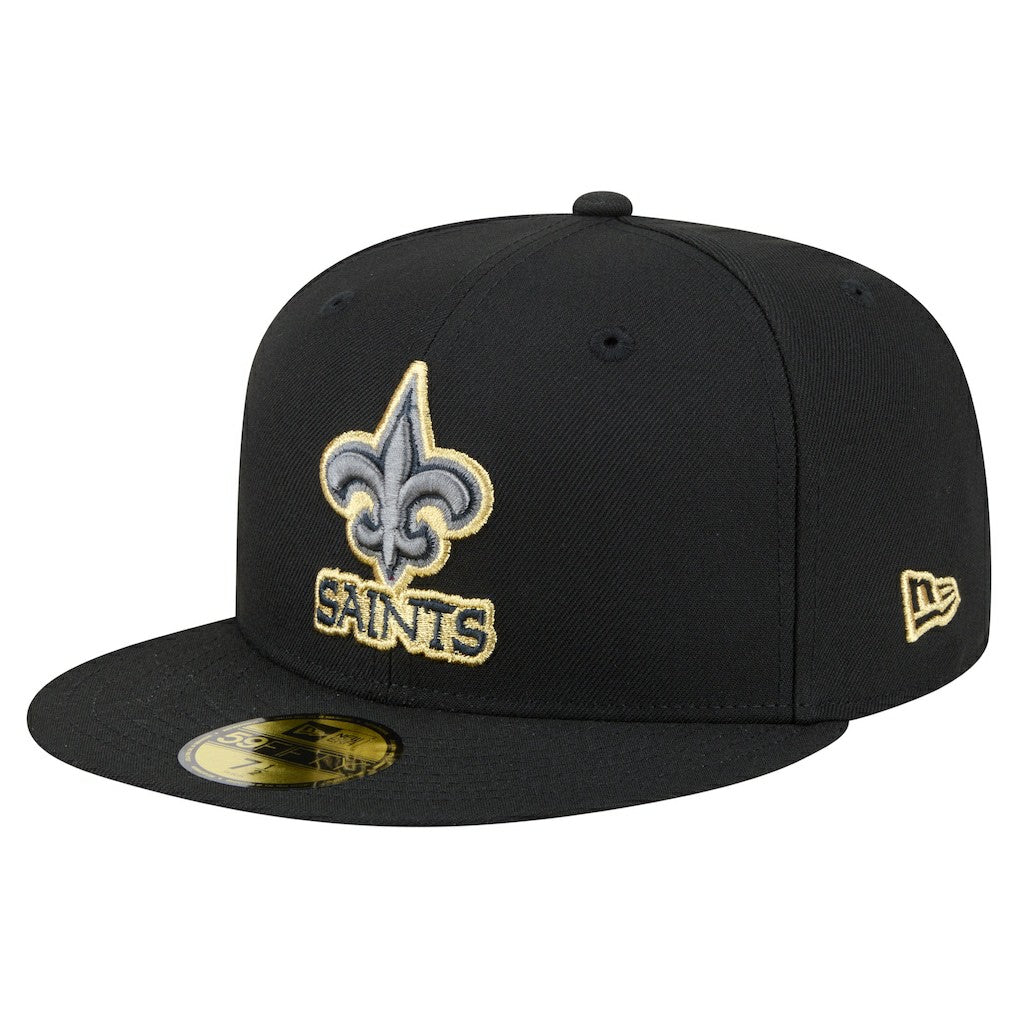 New Orleans Saints New Era Color Pop 59FIFTY Fitted Hat - Black discount