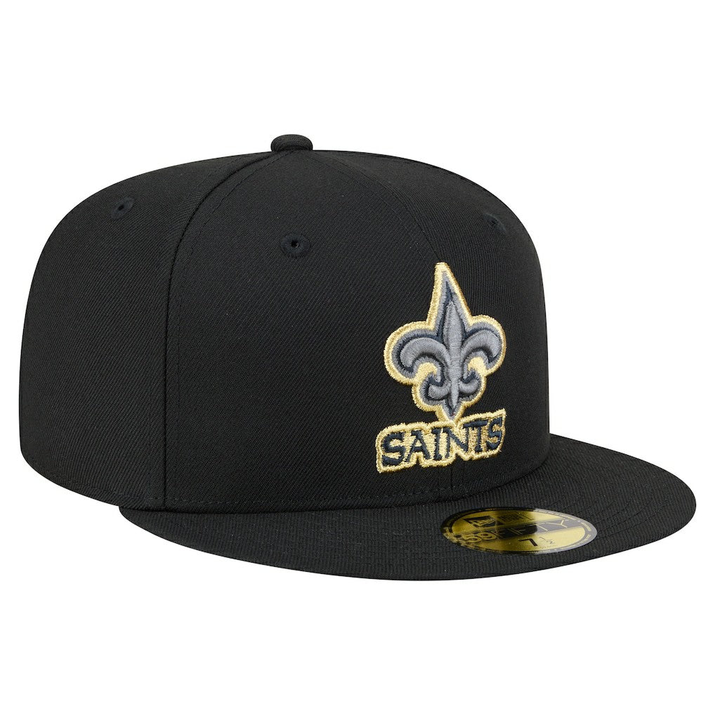 New Orleans Saints New Era Color Pop 59FIFTY Fitted Hat - Black discount