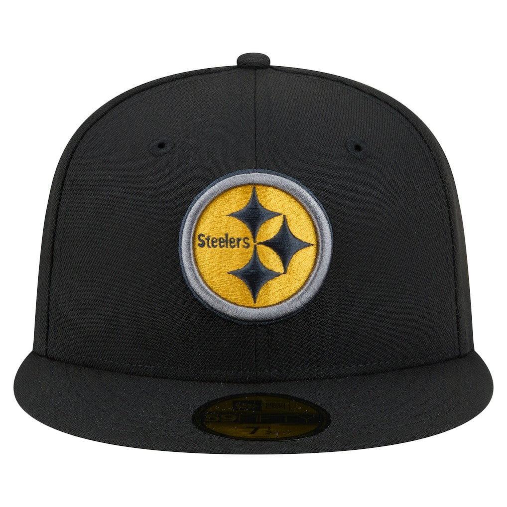 Pittsburgh Steelers New Era Color Pop 59FIFTY Fitted Hat - Black on sale