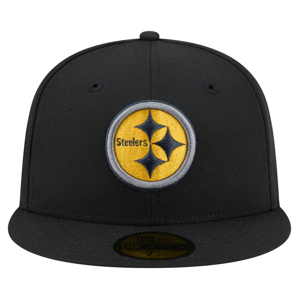 Pittsburgh Steelers New Era Color Pop 59FIFTY Fitted Hat - Black on sale