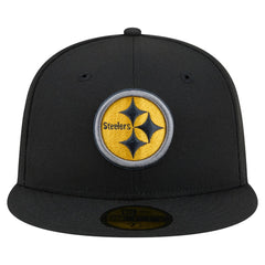 Pittsburgh Steelers New Era Color Pop 59FIFTY Fitted Hat - Black on sale