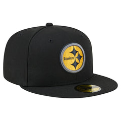 Pittsburgh Steelers New Era Color Pop 59FIFTY Fitted Hat - Black on sale