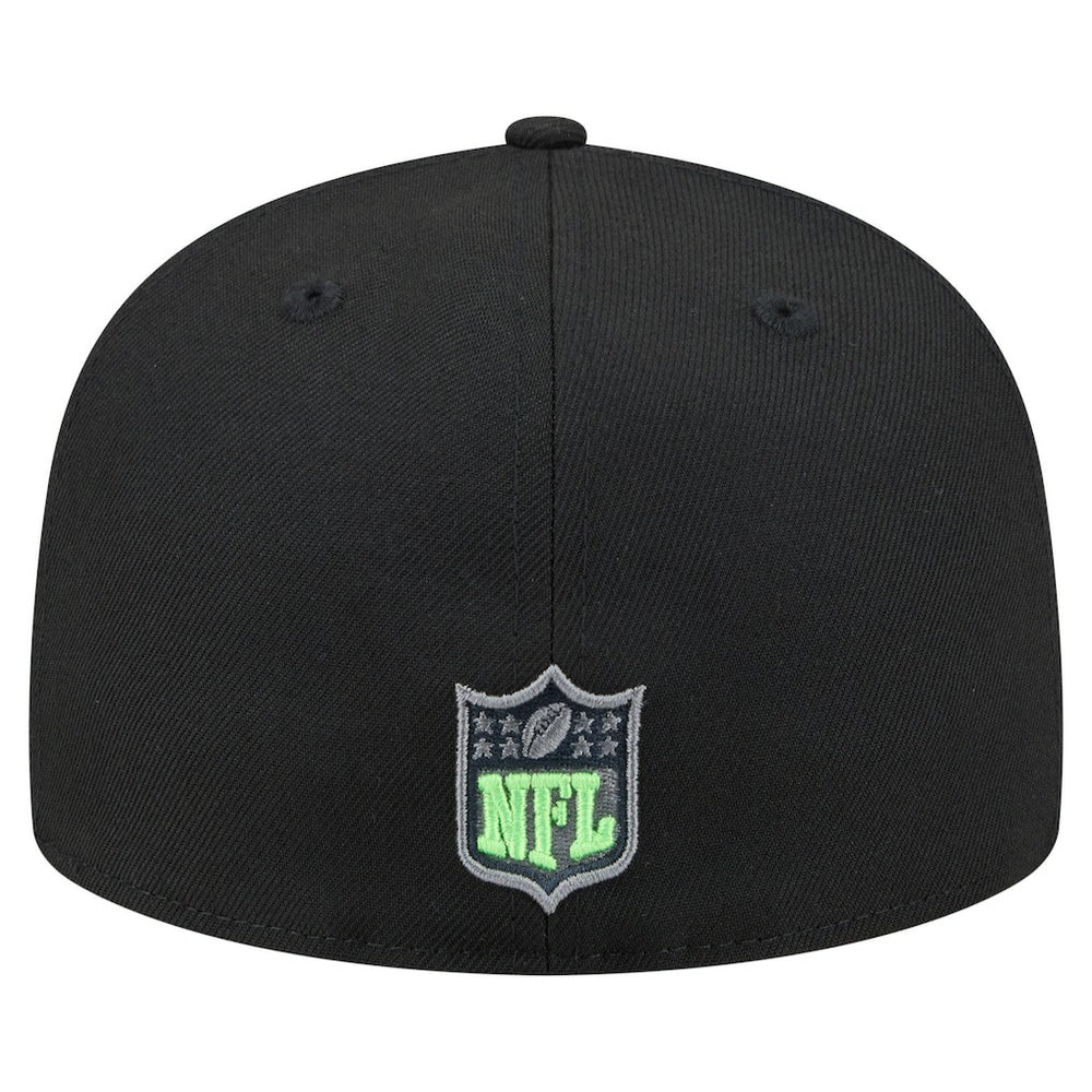 Seattle Seahawks New Era Color Pop 59FIFTY Fitted Hat - Black cheap