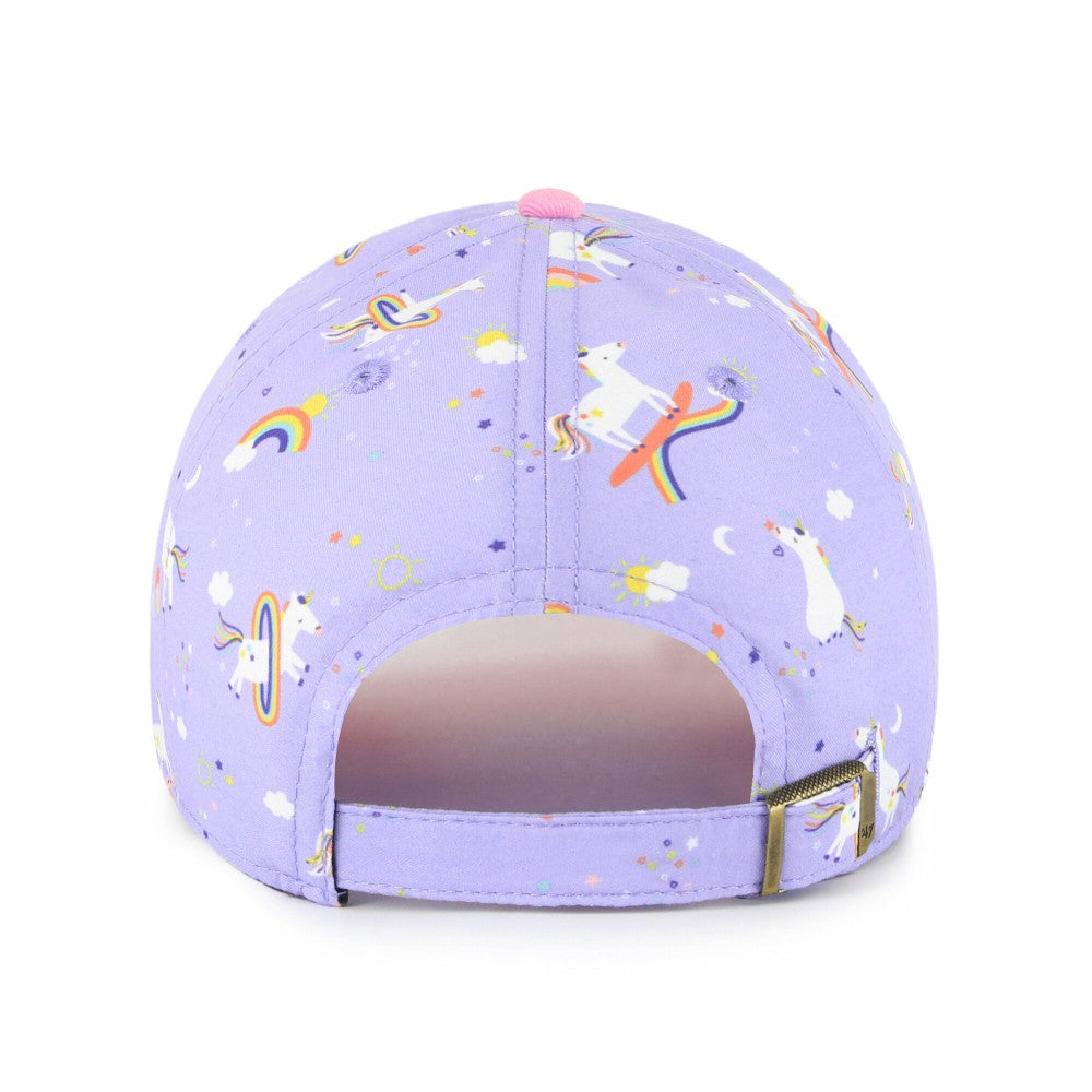 Los Angeles Angels Girls Youth Unicorn Clean Up Adjustable Hat Lavender