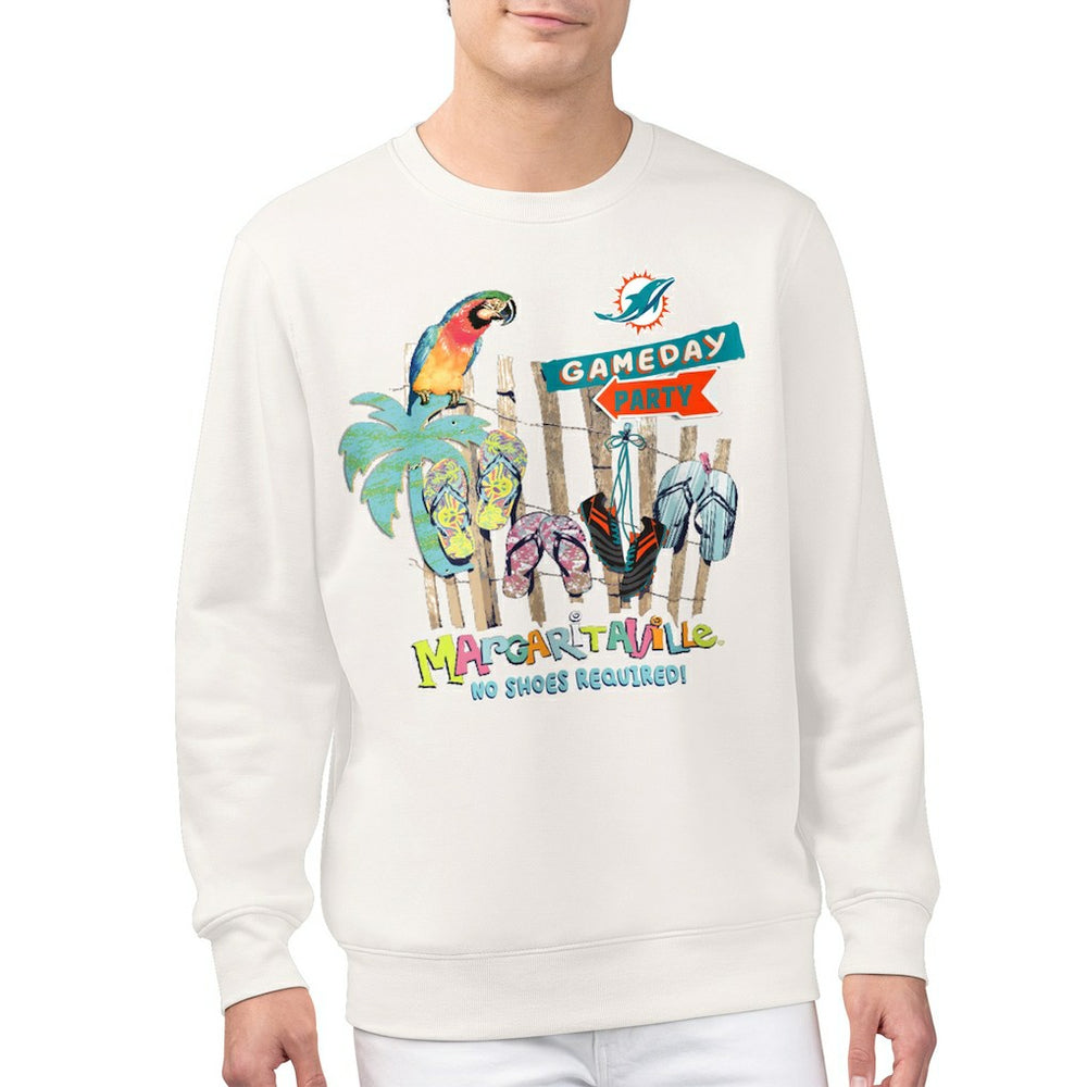 Miami Dolphins Margaritaville Gameday Party Fleece Sweatshirt - Cream on sale